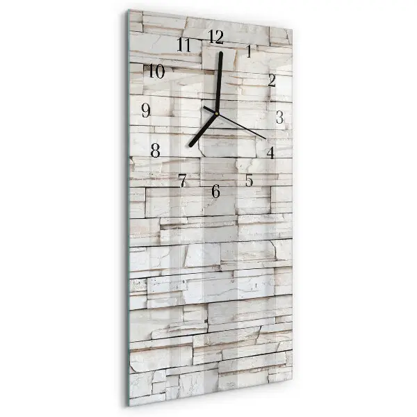 Vertikale glas wanduhr Klinker