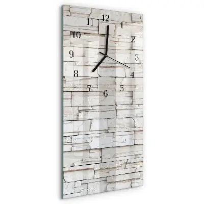 Vertikale glas wanduhr Klinker
