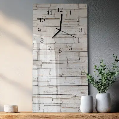 Vertikale glas wanduhr Klinker