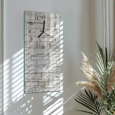 Vertikale glas wanduhr Klinker