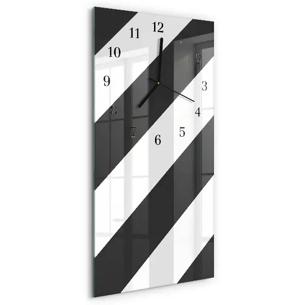 Vertikale glas wanduhr Streifen