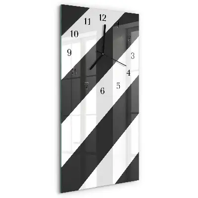 Vertikale glas wanduhr Streifen