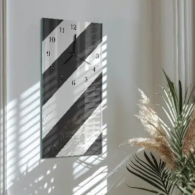Vertikale glas wanduhr Streifen