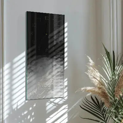 Vertikale glas wanduhr Rauch