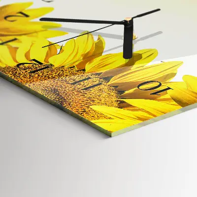 Wanduhr design ausgefallen vertikal Sonnenblume