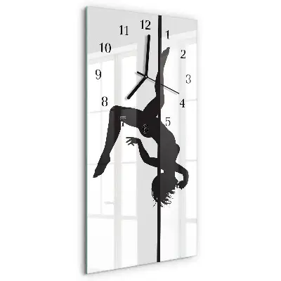 Wanduhr mit motiv vertikal Pole-Tänzerin