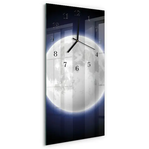 Moderne wanduhr vertikal Mond