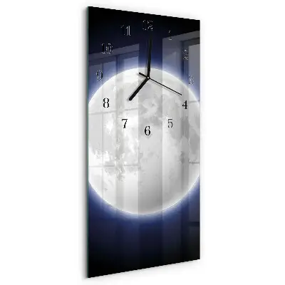 Moderne wanduhr vertikal Mond