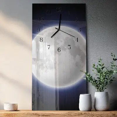 Moderne wanduhr vertikal Mond