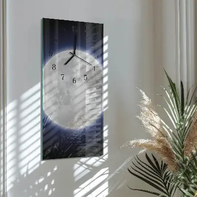 Moderne wanduhr vertikal Mond