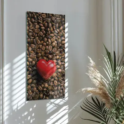 Wanduhr mit motiv vertikal Kaffeebohnen