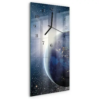 Wanduhr design ausgefallen vertikal Das Universum der Erde