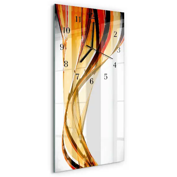 Vertikale glas wanduhr Abstraktion
