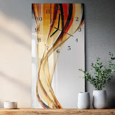 Vertikale glas wanduhr Abstraktion