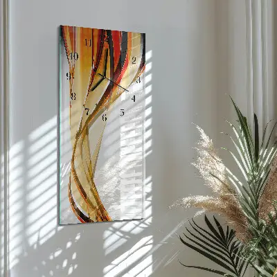 Vertikale glas wanduhr Abstraktion