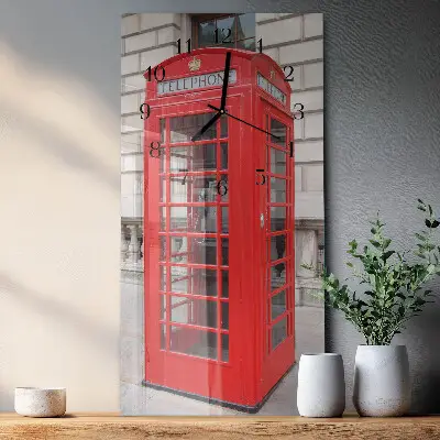 Vertikale Uhr Öffentliche Telefonzelle