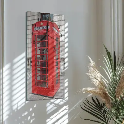 Vertikale Uhr Öffentliche Telefonzelle