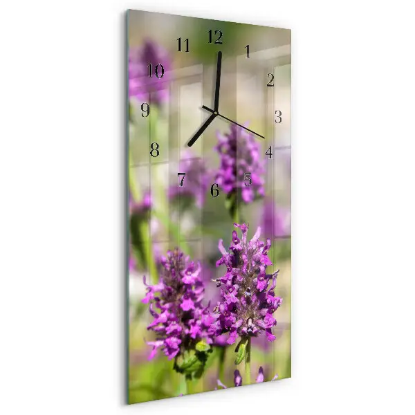Wanduhr mit motiv vertikal Blumen