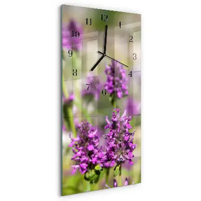 Wanduhr mit motiv vertikal Blumen