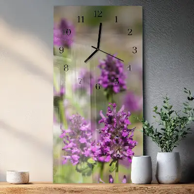 Wanduhr mit motiv vertikal Blumen