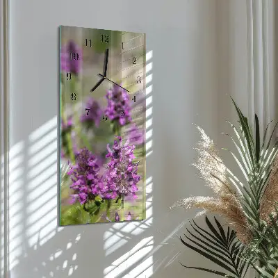Wanduhr mit motiv vertikal Blumen