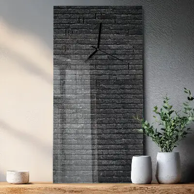 Vertikale glas wanduhr Klinker