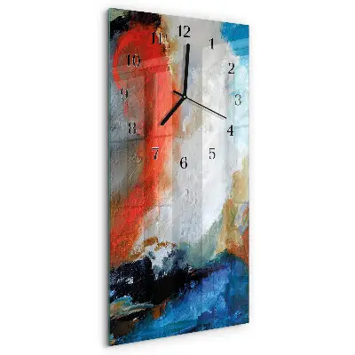 Vertikale glas wanduhr Chaos