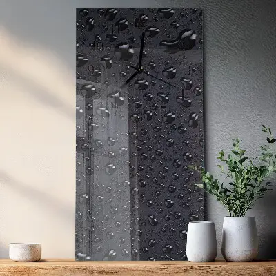Vertikale glas wanduhr Tropfen