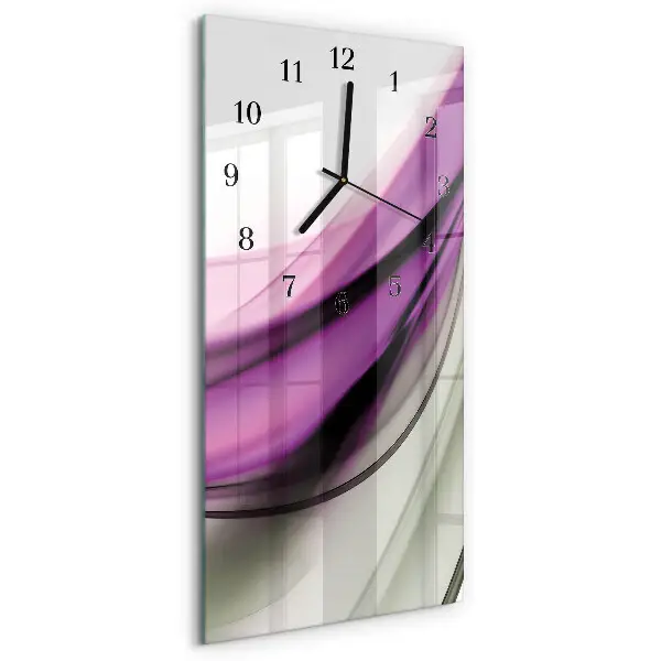 Vertikale glas wanduhr Abstraktion