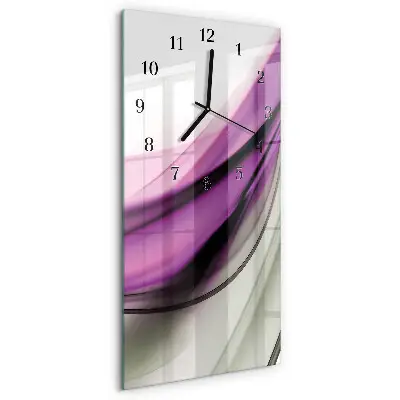 Vertikale glas wanduhr Abstraktion