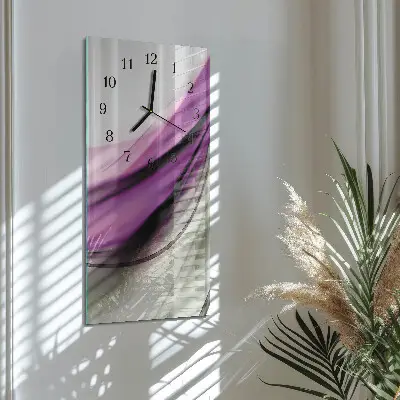 Vertikale glas wanduhr Abstraktion