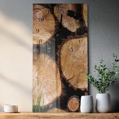 Wanduhr mit motiv vertikal Holzmaserung