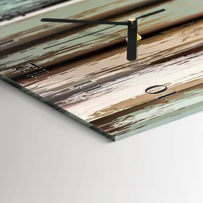 Wanduhr design ausgefallen vertikal Holz