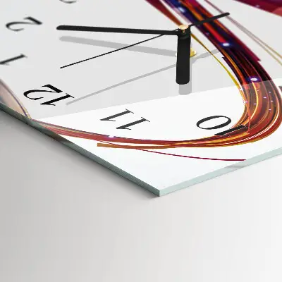 Vertikale glas wanduhr Spiral