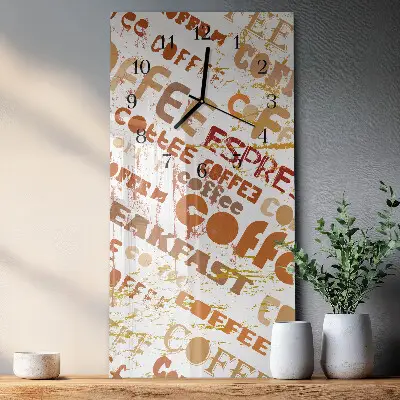 Moderne wanduhr vertikal Kaffee