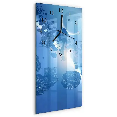 Vertikale glas wanduhr Himmlische Steine