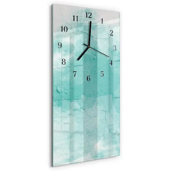 Vertikale glas wanduhr Wand