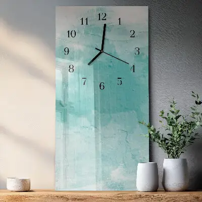 Vertikale glas wanduhr Wand