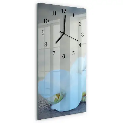 Wanduhr mit motiv vertikal Orchidee