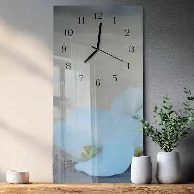 Wanduhr mit motiv vertikal Orchidee
