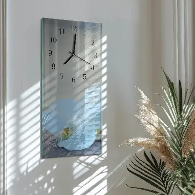 Wanduhr mit motiv vertikal Orchidee