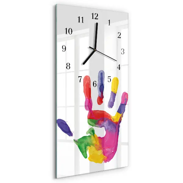 Wanduhr design ausgefallen vertikal Hand