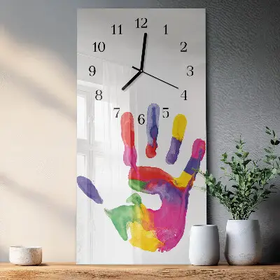 Wanduhr design ausgefallen vertikal Hand