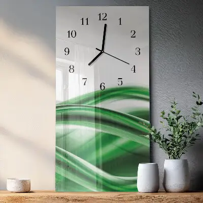 Vertikale glas wanduhr Abstraktion
