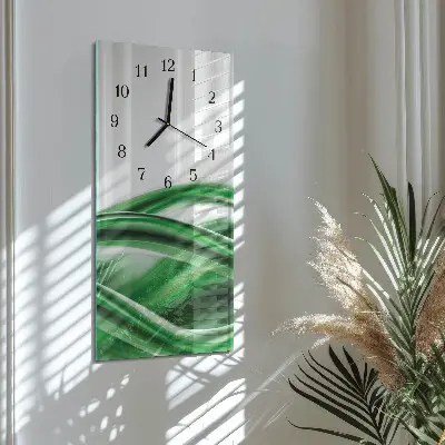 Vertikale glas wanduhr Abstraktion