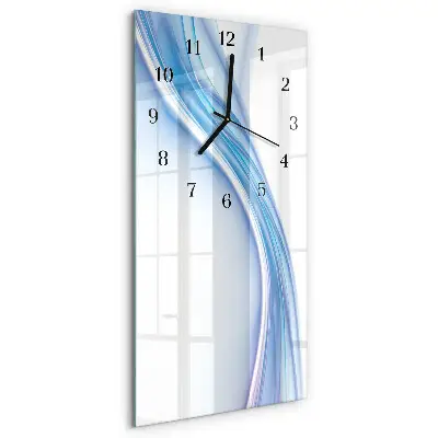 Wanduhr mit motiv vertikal Blaue Abstraktion