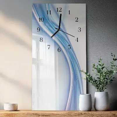 Wanduhr mit motiv vertikal Blaue Abstraktion