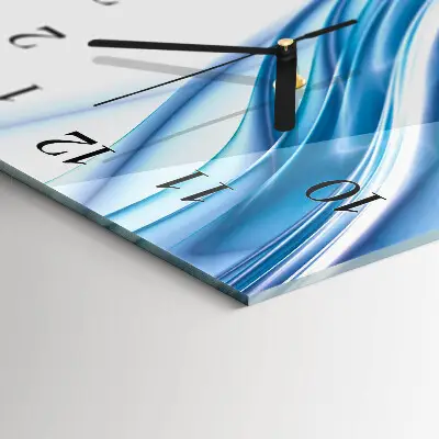 Wanduhr mit motiv vertikal Blaue Abstraktion