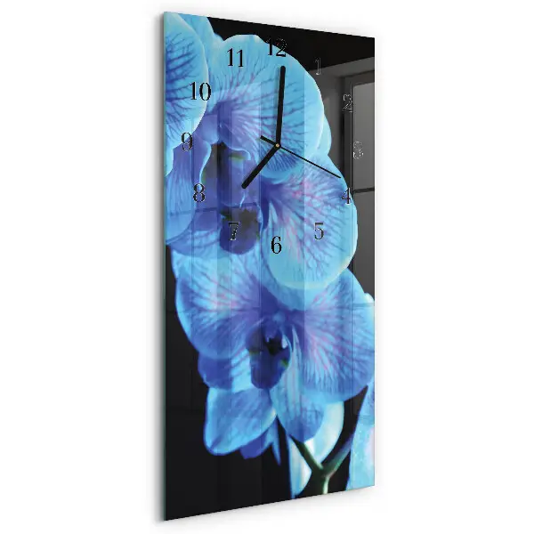 Wanduhr design ausgefallen vertikal Blume