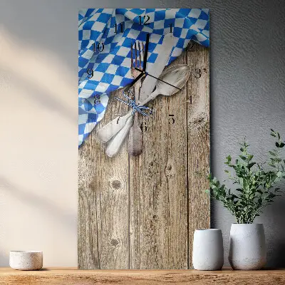 Moderne wanduhr vertikal Bayerische Holzplakette